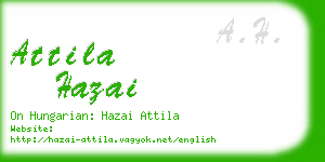 attila hazai business card